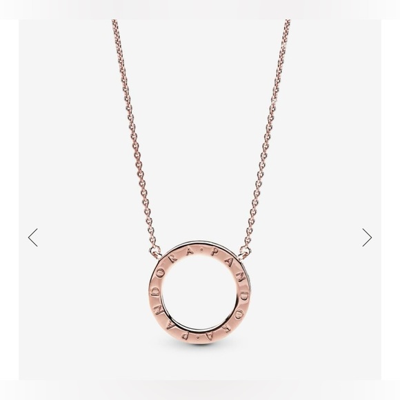Pandora rose gold Circle of Sparkle Necklace - Picture 3 of 4